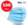   Szájmaszk, orvosi szájmaszk, 3 rétegű, kék színű, 100 db-os csomag