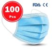 Szájmaszk, orvosi szájmaszk, 3 rétegű, kék színű, 100 db-os csomag