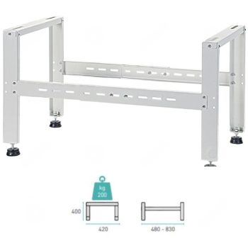   SP740 KLÍMATARTÓ KONZOL TALAJRA-TETŐRE, (HÓHATÁR KONZOL) Terhelhetőség: 200 kg-ig, (400x420x480-830 mm)