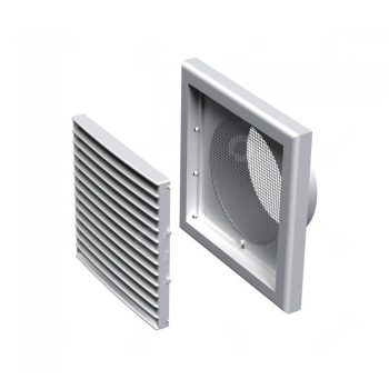   SZELLŐZŐRÁCS MV 100 VS 100mm FIX ZSALU+HÁLÓ CSŐCSATLAKOZÁSSAL