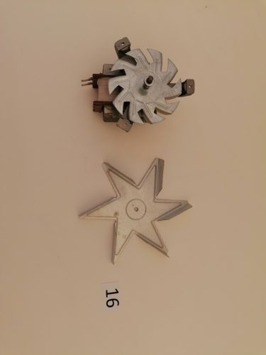Sütő ventilátor MA16, Motor és lapát, Kent, Fiesta tűzhelyekhez