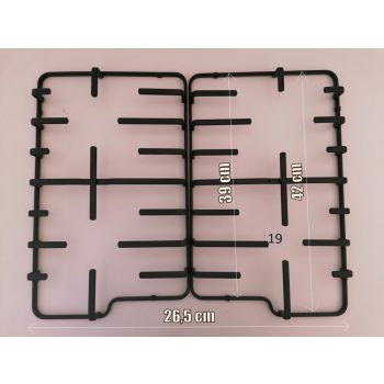 Főzőrács MA19, fekete, 2 db párban, 42 x 26,5 cm