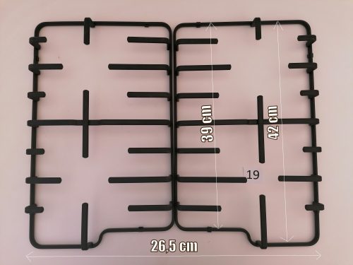 Főzőrács MA19, fekete, 2 db párban, 42 x 26,5 cm