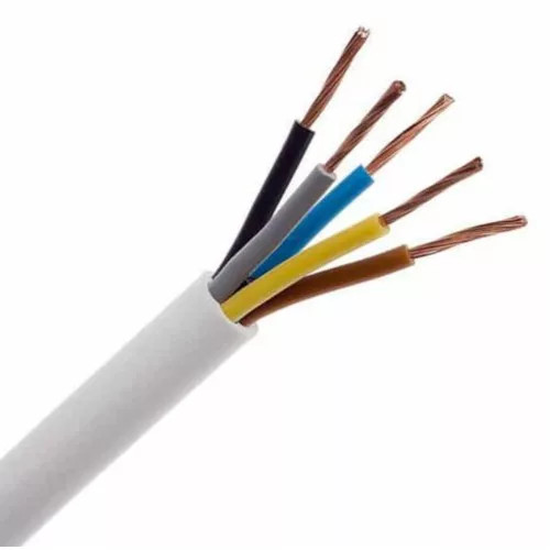 MT H05VV-F 5x0,75 MM2 100 Fm Fehér sodrott réz PVC szigetelésű 300/500V Kábel 