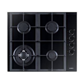   Samus PSG-64SG4 Beépíthető Gázfőzőlap, WOK égővel, Fekete