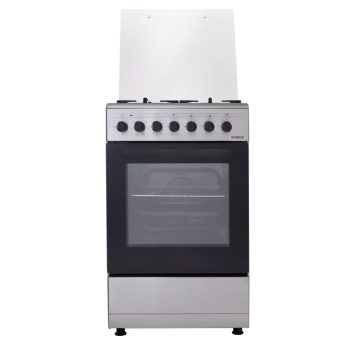   Samus SM562AENS Kombinált Tűzhely Inox 50 cm, 4 gázégős, Piezo