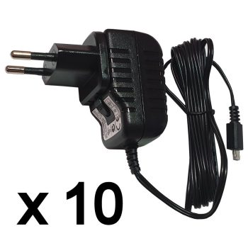   Micro USB töltő, 10 db-os csomag, 5 V, 1,2 A , 1,7 m kábel, TENWEI TAV010501200HU