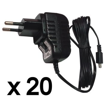   Micro USB töltő, 20 db-os csomag, 5 V, 1,2 A , 1,7 m kábel, TENWEI TAV010501200HU