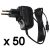 Micro USB töltő, 50 db-os csomag, 5 V, 1,2 A , 1,7 m kábel, TENWEI TAV010501200HU