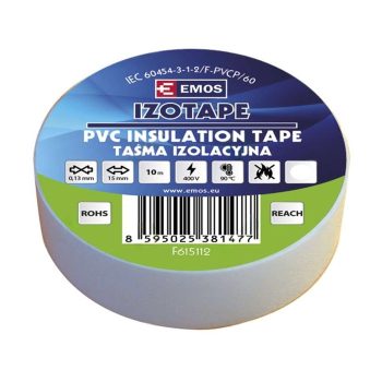 SZIGETELŐSZALAG 15mm/10m FEHÉR